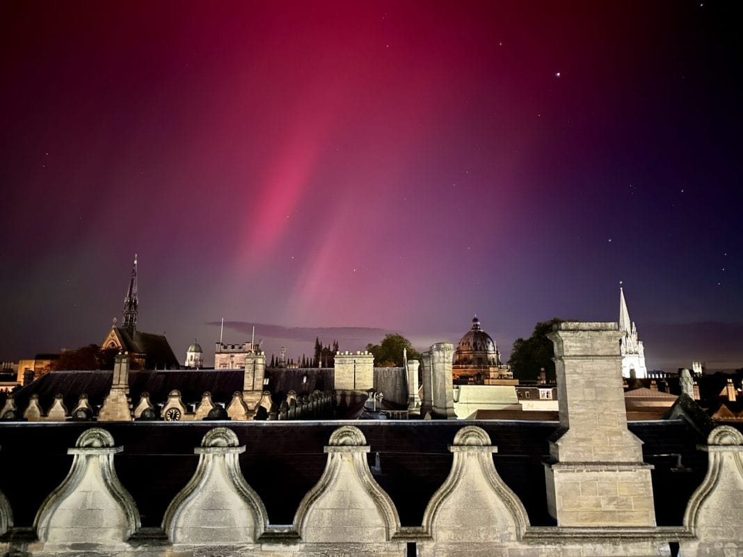 Northern Lights over Oxford on 10 October.