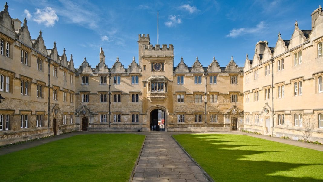 First Quad in Oriel College, looking toward the porter's lodge