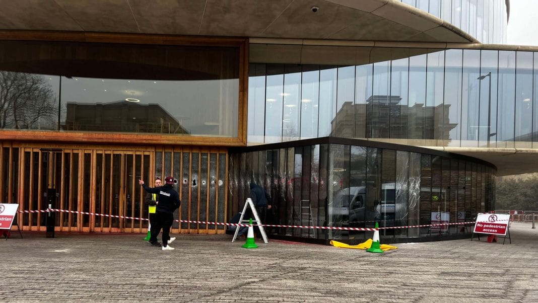 Picture of vandalised Blavatnik School of Government